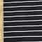 Fabric Merchants White Stripes on Black Double Brushed 4-Way Stretch Fabric